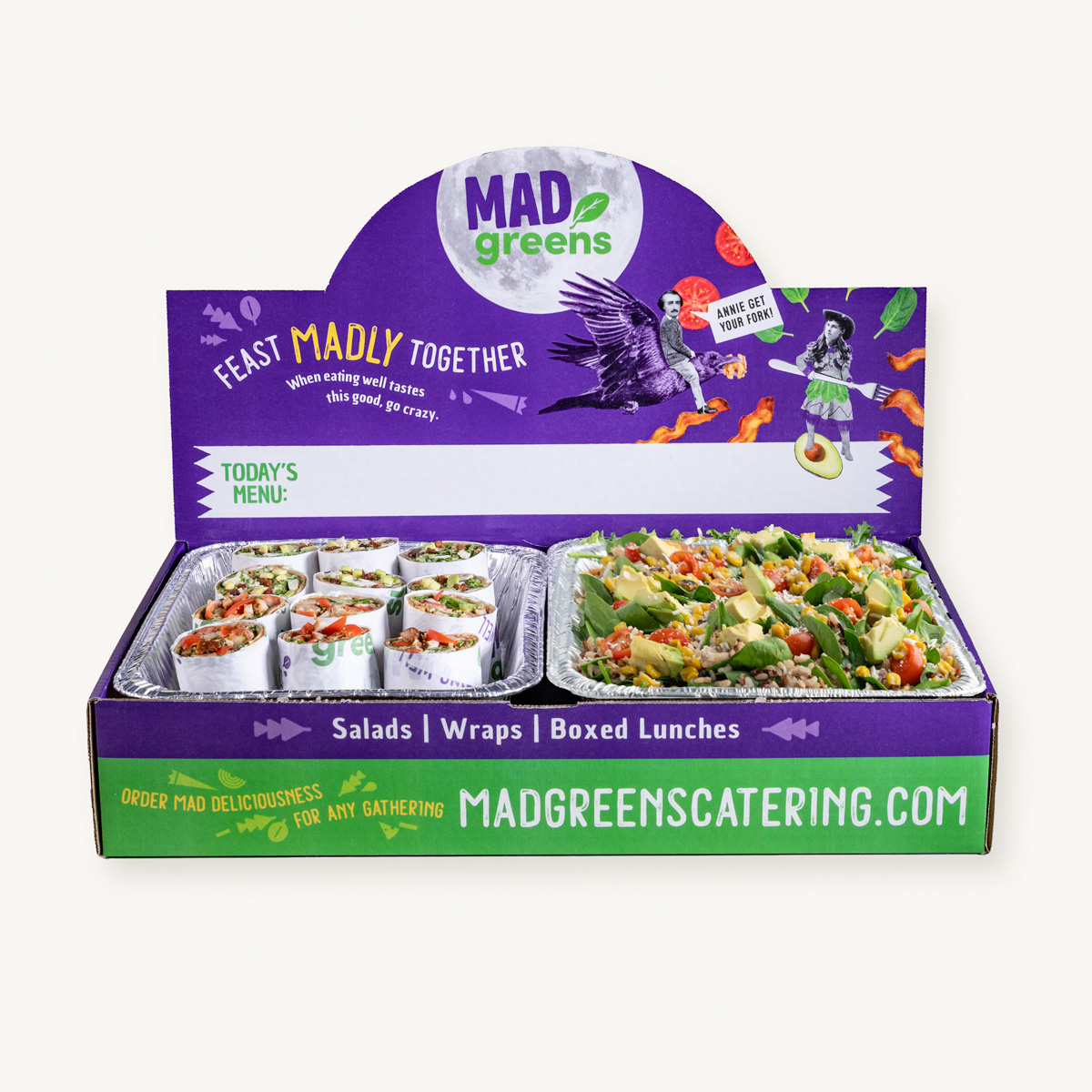 1 Grain Bowl & 12 half MAD Wraps